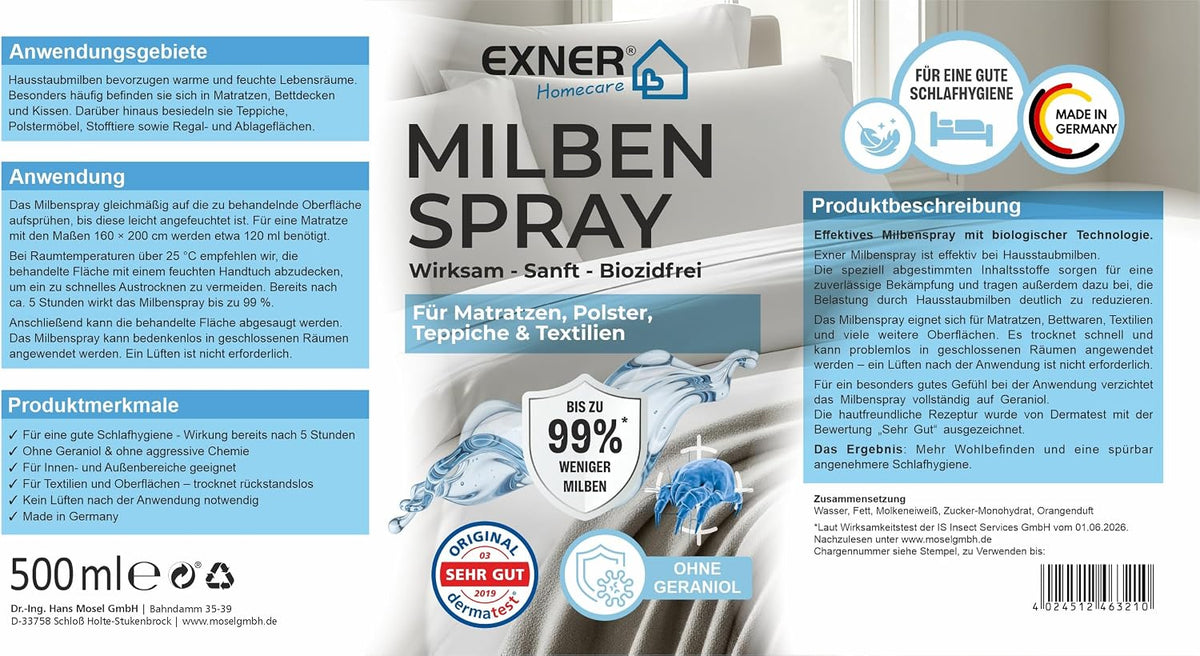 Exner Homecare Milbenspray 500 ml
