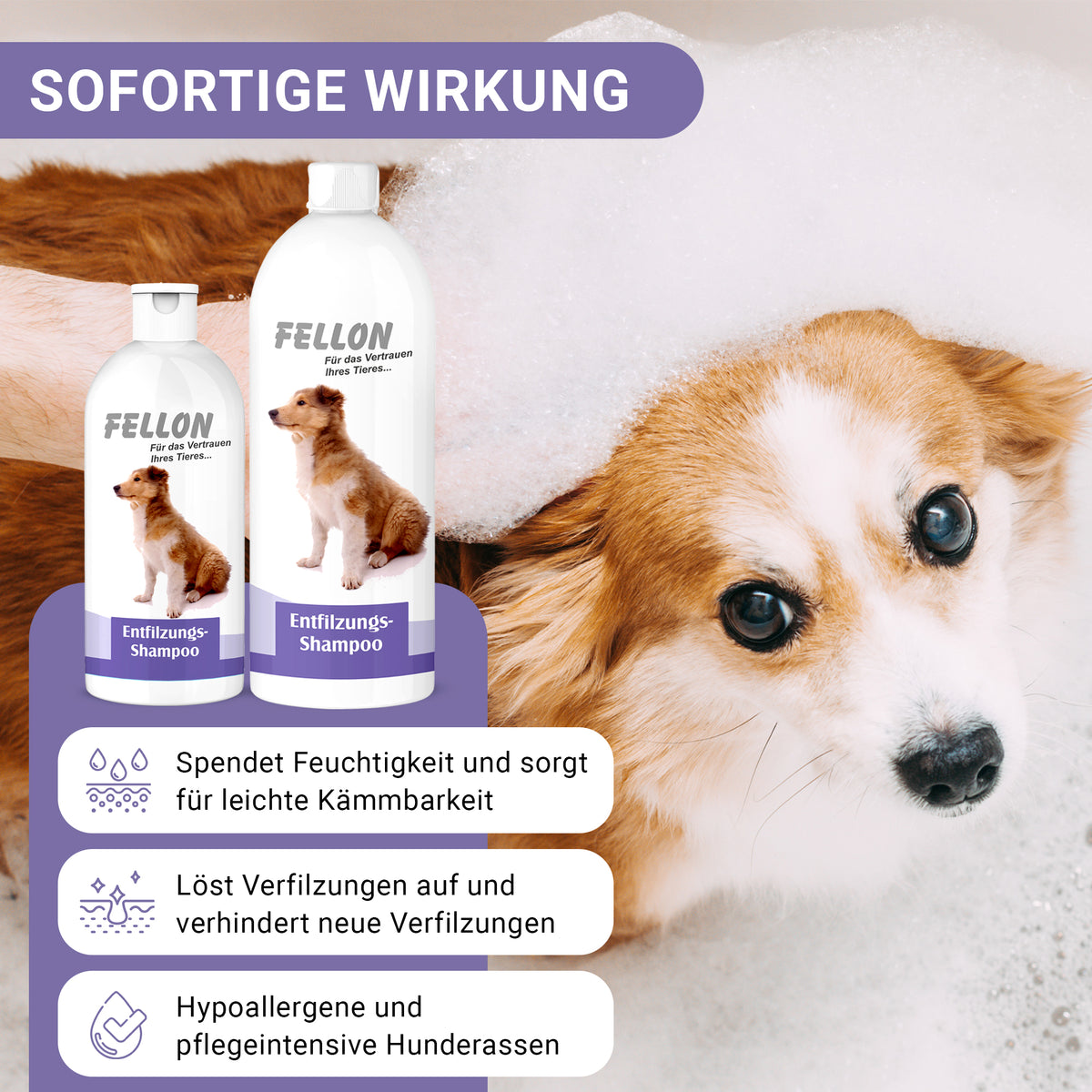 Fellon Entfilzungs-Shampoo für Hunde 1 Liter