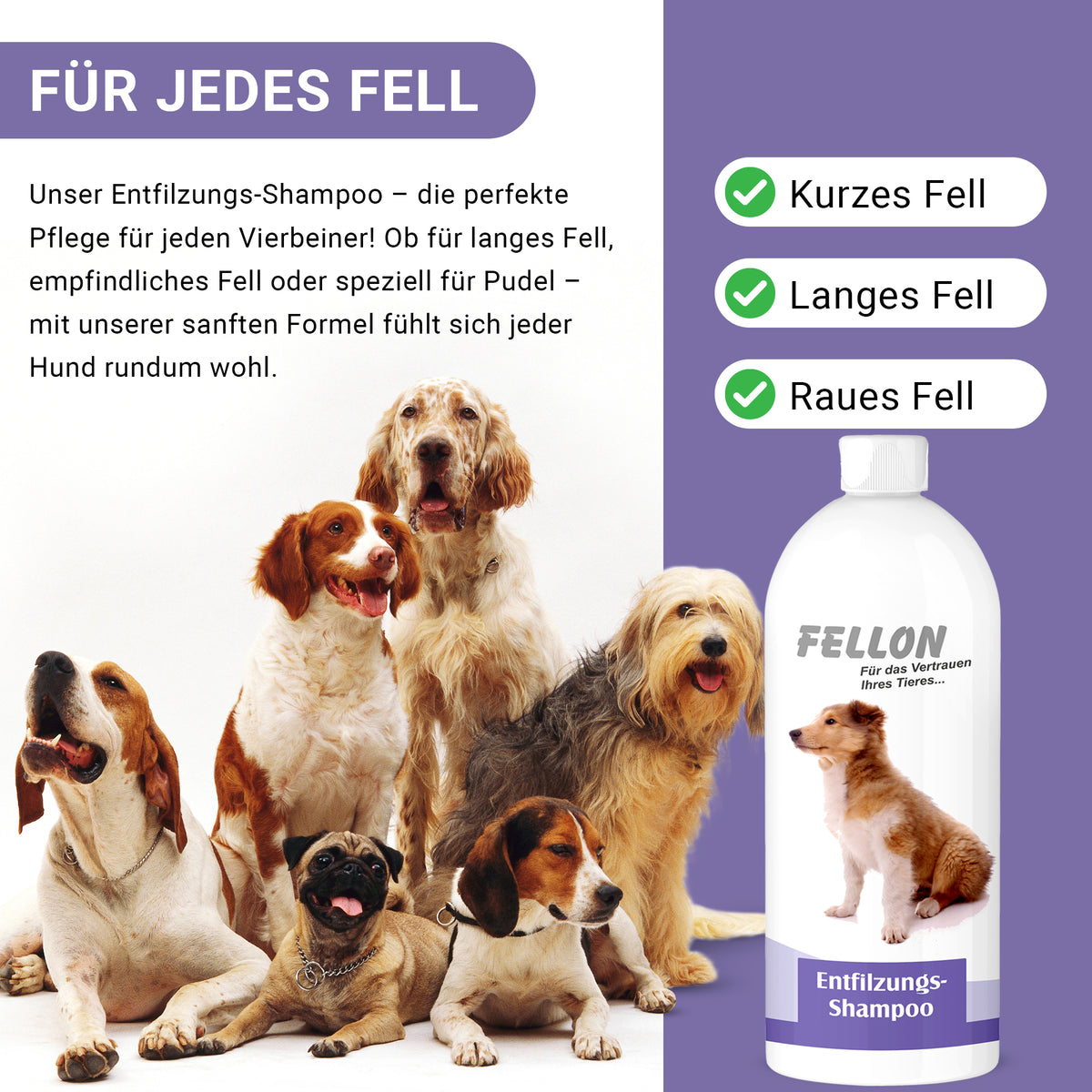 Fellon Entfilzungs-Shampoo für Hunde 1 Liter