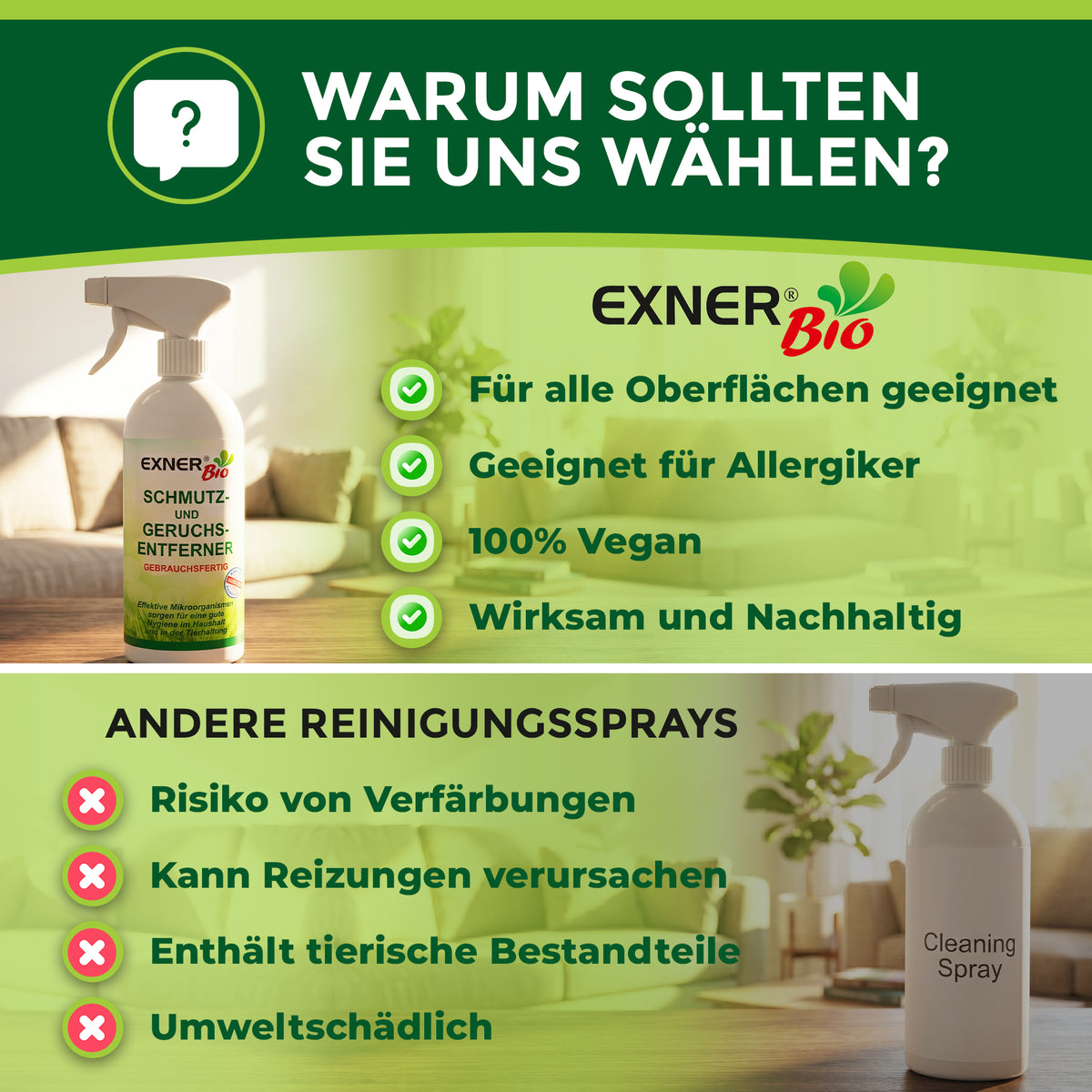 Exner Bio Schmutz- & Geruchsentferner Fertiglösung 500 ml