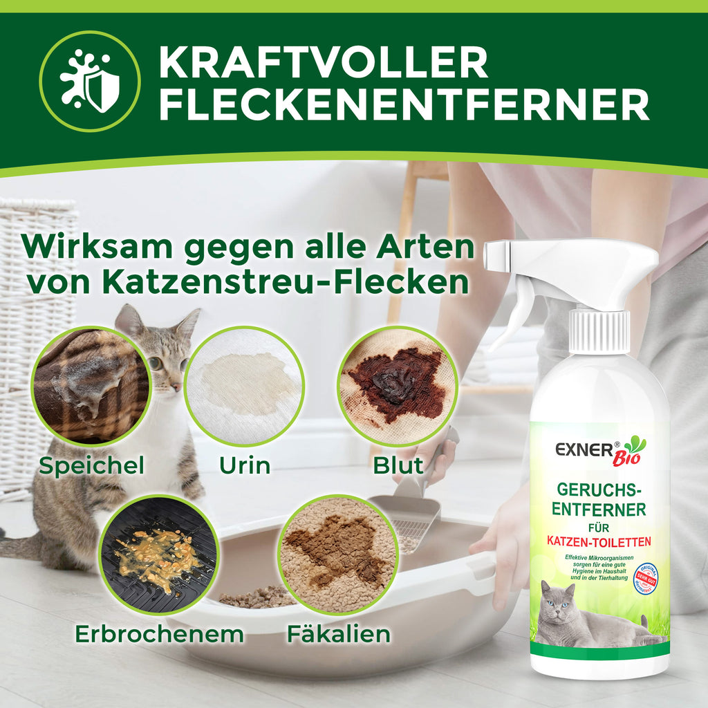 Exner Bio Schmutz- & Geruchsentferner für Katzentoiletten 500 ml
