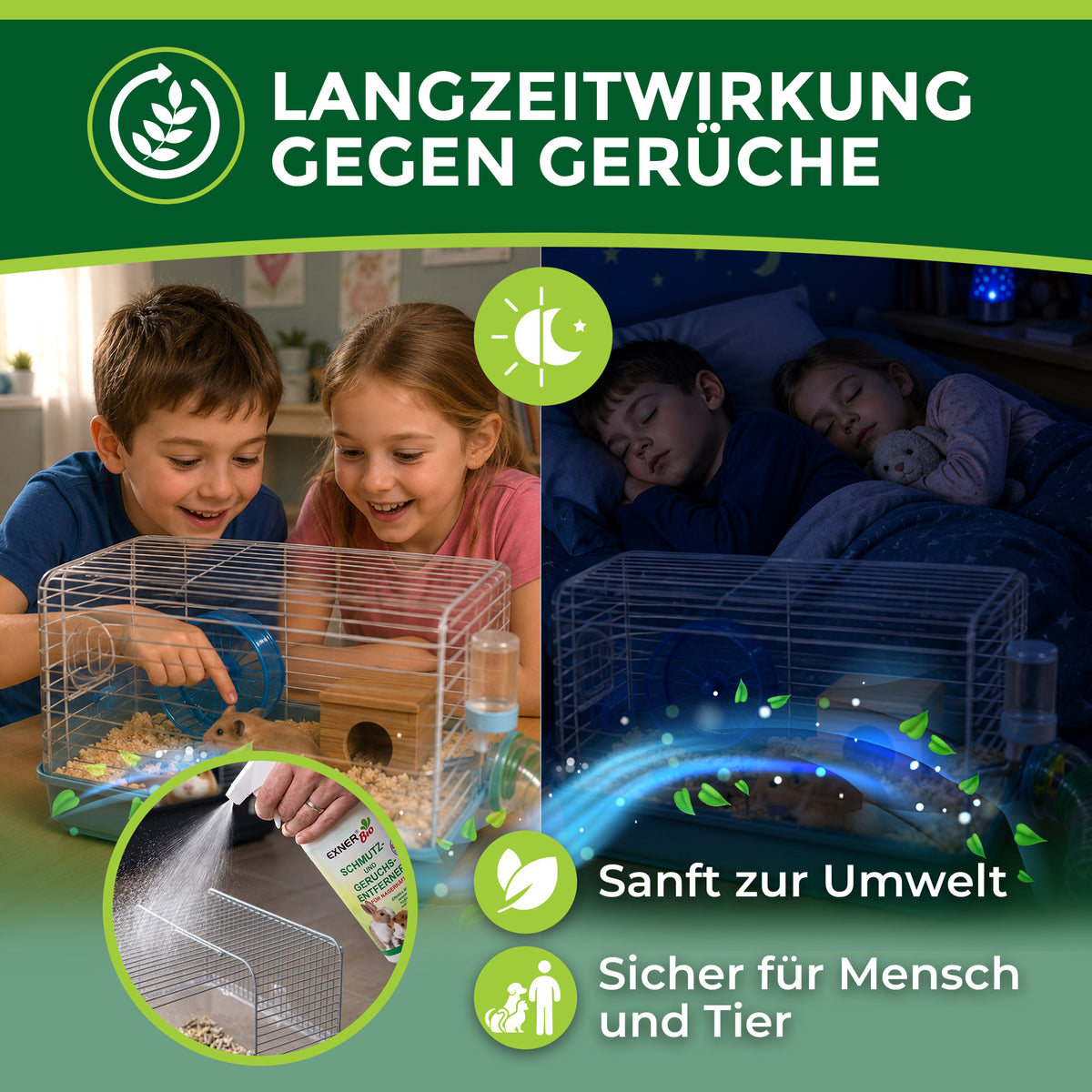 Exner Bio Schmutz- & Geruchsentferner für Nagerkäfige 500 ml