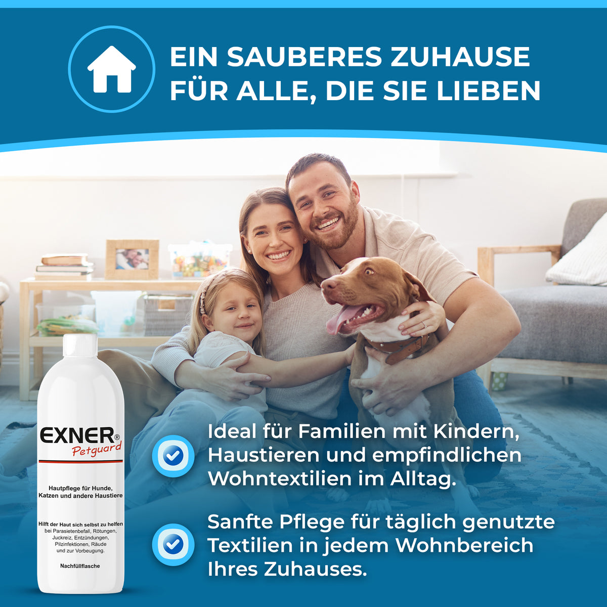 Exner Petguard Hautpflegespray 1 Liter Nachfüllflasche