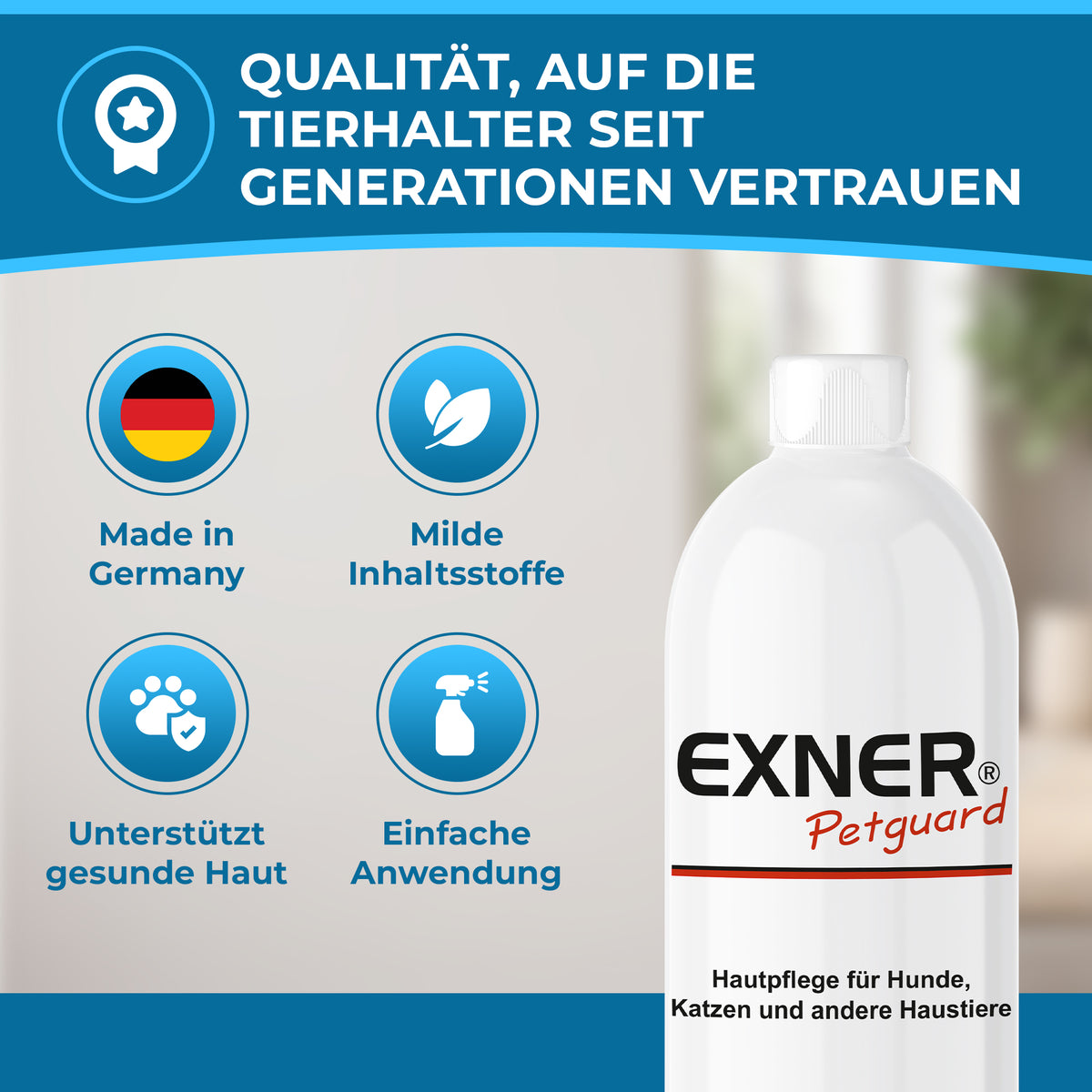 Exner Petguard Hautpflegespray 1 Liter Nachfüllflasche