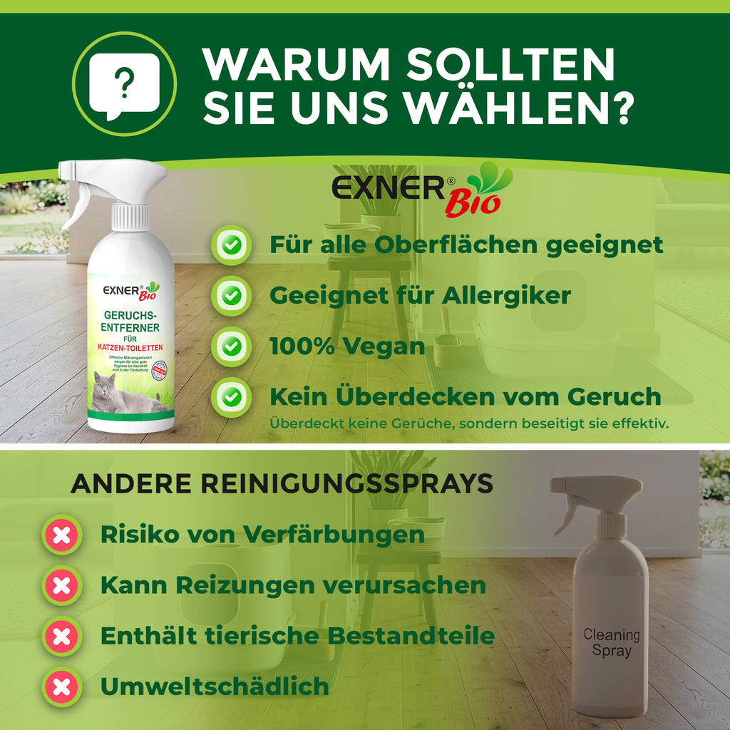 Exner Bio Schmutz- & Geruchsentferner für Katzentoiletten 500 ml