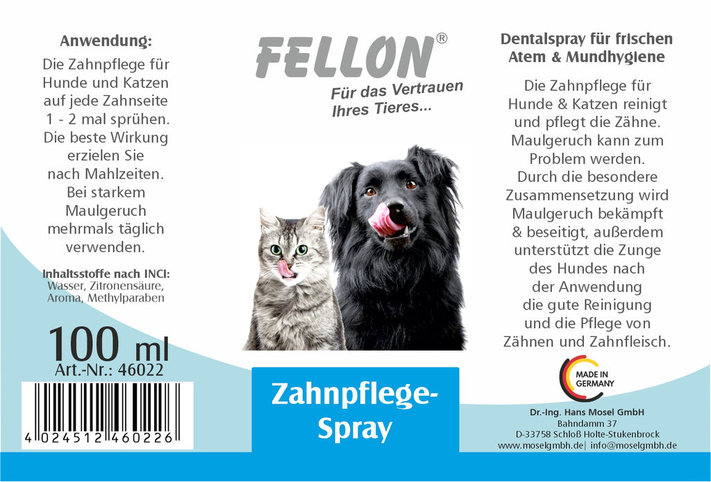 Fellon Zahnpflege-Lotion für Hund & Katze 100 ml – Bild 2