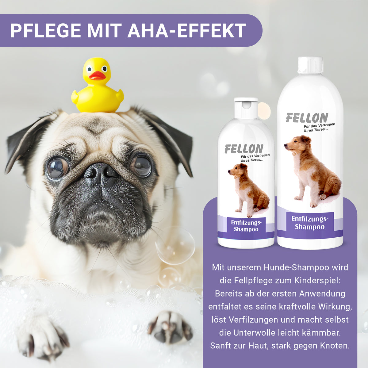 Fellon Entfilzungs-Shampoo für Hunde 10 Liter – Bild 7