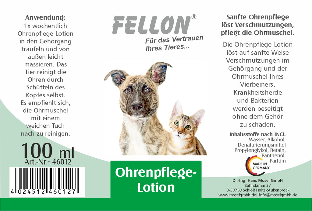 Fellon Ohrenpflege-Lotion für Hund & Katze 100 ml – Bild 2