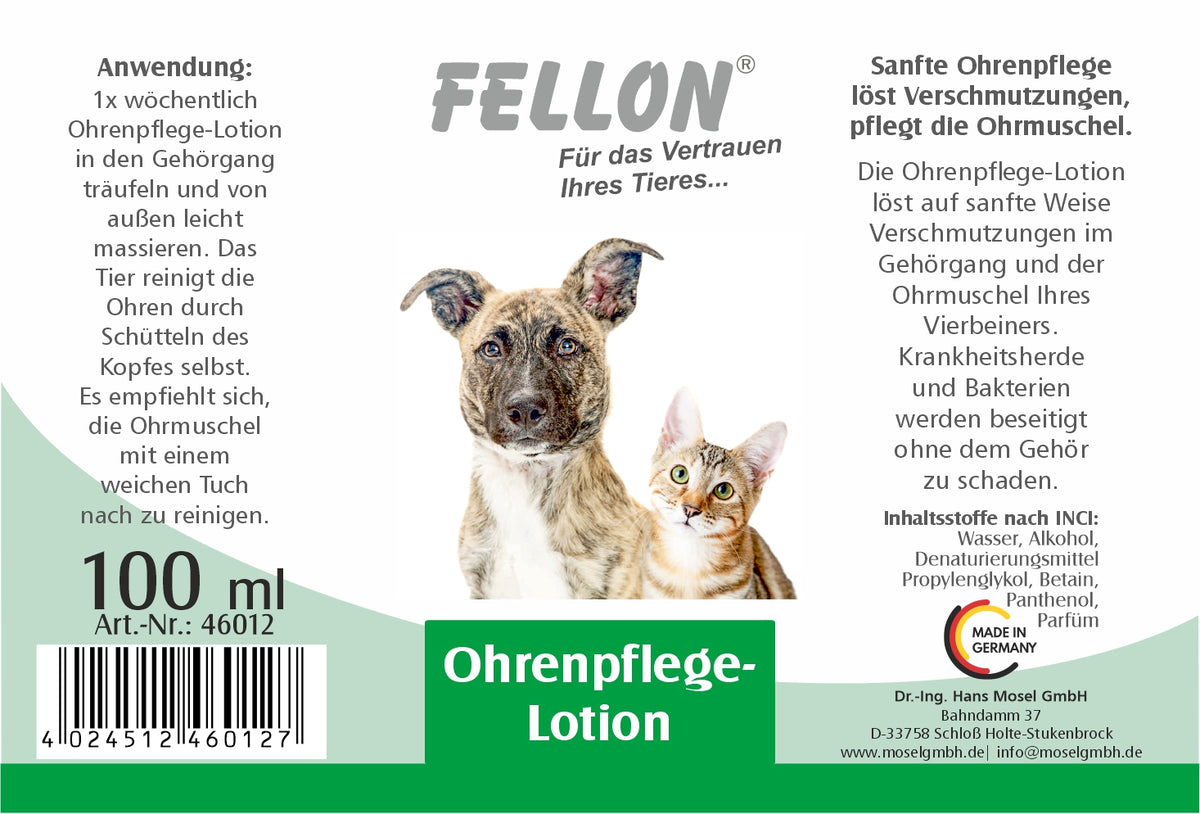 Fellon Ohrenpflege-Lotion für Hund & Katze 100 ml – Bild 2