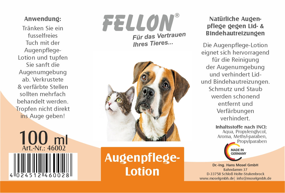 Fellon Augenpflege-Lotion für Hund & Katze 100 ml – Bild 2