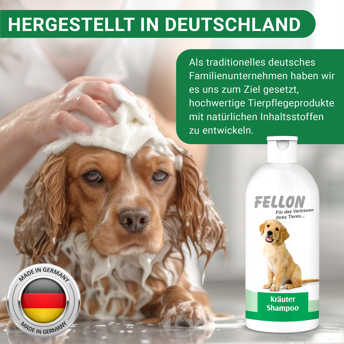 Fellon Kräuter Shampoo für Hunde 500 ml – Bild 8