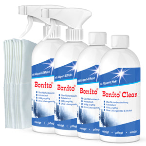 Bonito Clean Doppelpack 4 x 500 ml + 10 Poliertücher